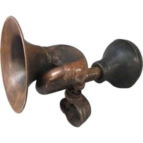 USEFUL CHINESE OLD BRONZE COLLECTABLE HANDWORK BIKE HORN ORNAMENTS