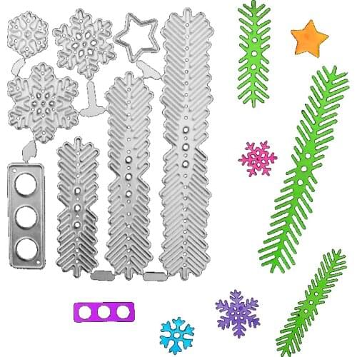 Leaves Cutting Dies Metal Christmas Gift Scrapbooking Embossing Stencil Card Scrapbooking Decorative Template Punch DIY Craft