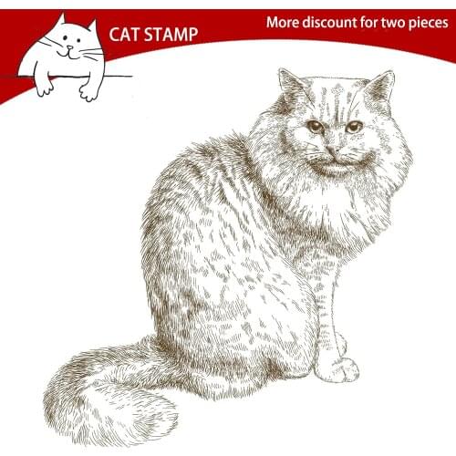 Lovely Cat Clear Stamps For Scrapbooking Card Making Photo Album Silicone Stamp DIY Decorative Crafts