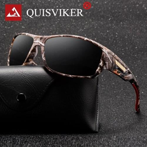 QUISVIKER Camouflage Sun Glasses Rayed Sunglasses Polarized Goggles Outdoor Fashion Sunglasses Men Women Eyewear