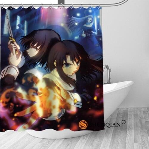 Custom Shiki Ryougi Kara No Kyoukai New Polyester Fabric Printing Shower Curtain Bathroom Waterproof With Hook Bath Curtain Gift