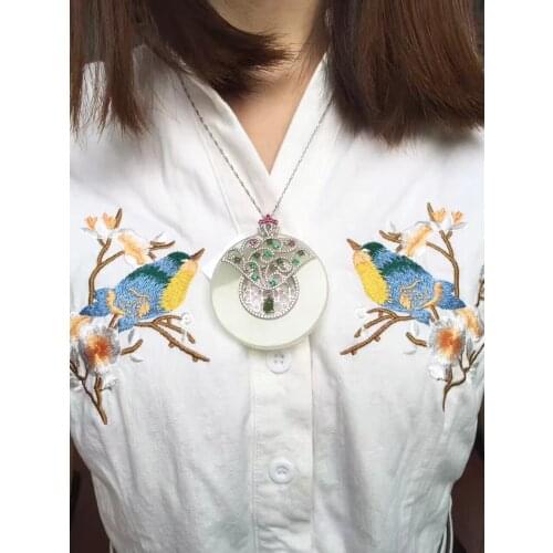 Fine Jewelry Real 925 Steling Silver s925 Myanmer Origin 100% Natural Jade Gemstone Female Pendant Necklaces Christmas Gift