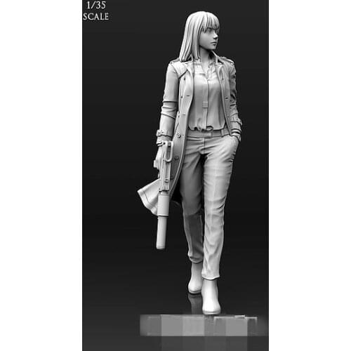 1/35 Resin Figure Model kits Female agent 1 figure Unassambled Unpainted 878