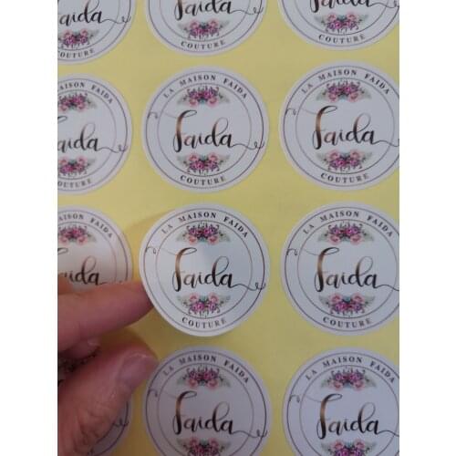 100PCS Personalized Name Transparent /Glossy Paper/Matte Paper/ Kraft Paper/Sticker, Wedding Sticker Logo Eyelashes Sticker