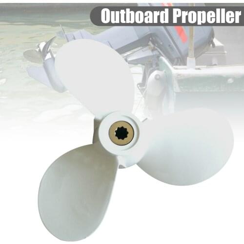 4-6HP Aluminum Alloy Propeller For Ship Outboard Motors With 9 Spline Tooth Boat Supplies Accessories