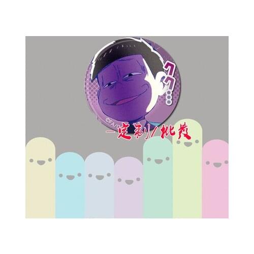 58MM Osomatsu San Matsuno Jyushimatsu Choromatsu Six Brother Funny Badge Pins Broochs Icons Backpack