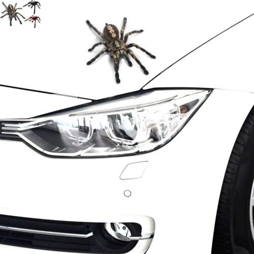 Aliauto Car-styling 3D Cartoon Spider Funny Car Sticker and Decal for Motorcycle Bmw E46 Ford Focus Volkswagen Mercedes Renault