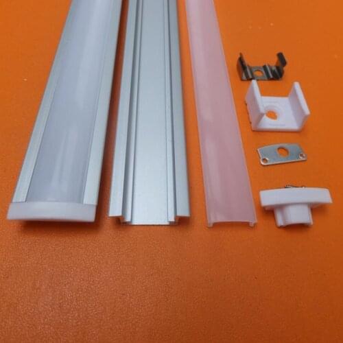 Free Shipping 2m/pcs 100m/lot led strip aluminum channel light diffusion for LED tape lights