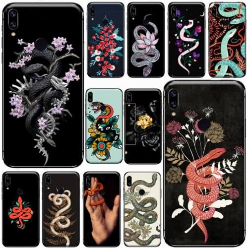 Hand Snake Flower Snake Painting Phone Case For xiaomi Redmi 5 5A plus 7A 8 note 2 3 4 5 5A 6 7 GO K20 A2