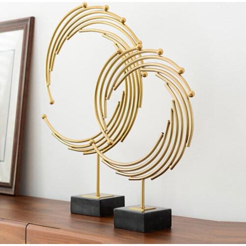 European Luxury Gold Ornament Home Desktop Crafts Showpieces For Office Reception Desktop Decoration