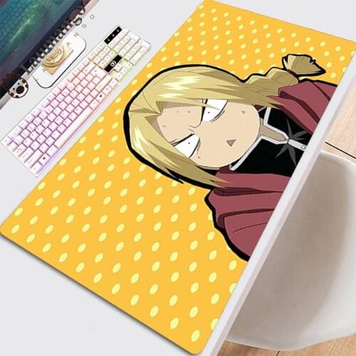 Mouse Mat Cute Pad Computer Mats Cheap Gaming Laptop Pads On The Table Keyboard Desk Custom Gamer Anime Cool Fullmetal Alchemist
