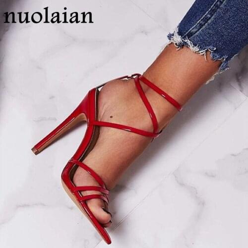 2020 Summer Womens Gladiator High Heel Shoes Woman Wedding Pump Shoes Women Wedding High Heels Pumps Ladies Party Shoe