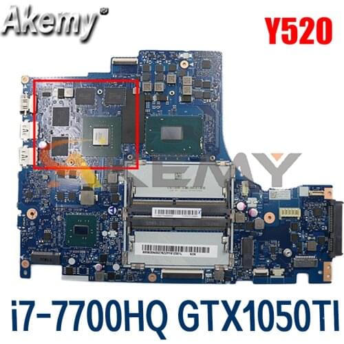 For Lenovo Legion Y520 Y520-15IKBN laptop motherboard FUR 5B20N00280 W/ CPU i7-7700HQ GTX1050TI 4GB DY512 NM-B191