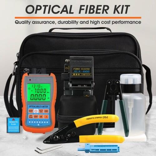 Mini Optic Fiber Fiber Power Meter FTTH Fiber Optic Splice Tool Kit Fiber Cutter AUA-60S CFS-2 Fiber Stripper