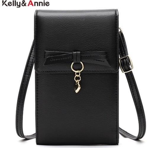 Fashion Small Shoulder Bags For Women Bow Designer Ladies Messenger Purse Pu Leather Phone Pocket Female Crossbody Bag