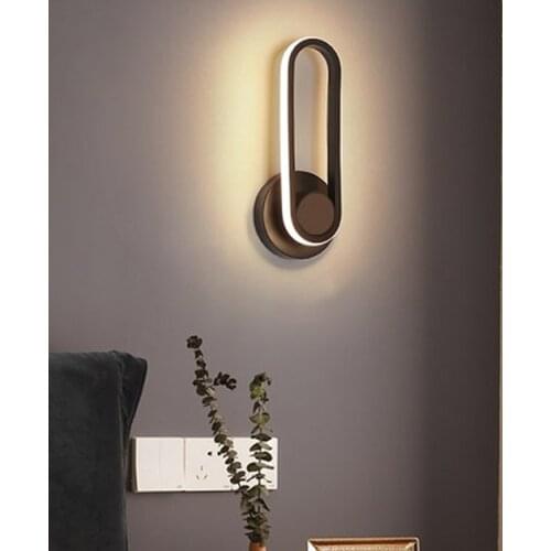 Wall lamp bedroom bedside led lamp modern minimalist staircase living room background wall lamp rotatable aisle wall lamp