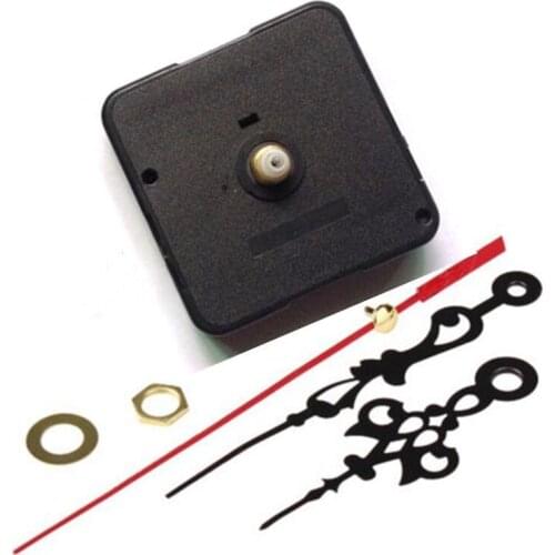 New Quartz Clock Movement Mechanism Long Spindle Red Hands Repair DIY Kit Set