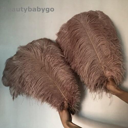 Leather Pink Dyed Ostrich Feather 70-75cm(28-30inch) 25pc/Lot DIY Jewelry Craft Making & Wedding Party Clothing Decoration Craft