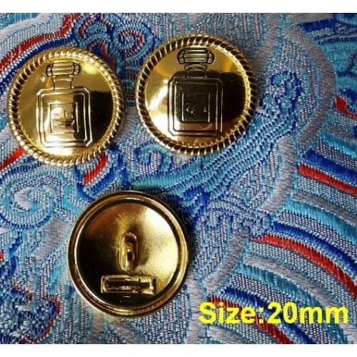 Wholesale 10 pcs High-grade Metal perfume bottle Clothing Overcoat Jacket Buttons Coat Sweater Button Size 20mm Free shipping
