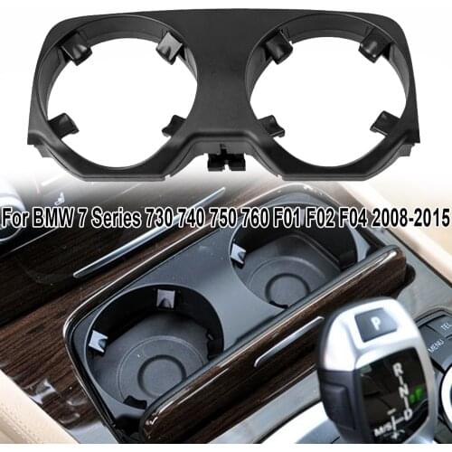 1pc Cup Holder Center Console Car Interior Accessories For BMW 7 Series F01 F02 F04 2008-2015 Car Organizer 200x90x50mm Black