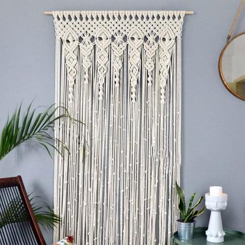 DIY Hand-woven Pendant Macrame Wall Hanging Art Woven Tapestry Bohemian Crafts Decoration Tapestry For Home Bedroom Decor
