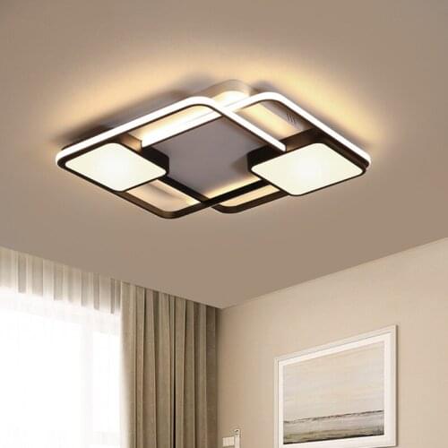 Nordic with Remote Control Led Ceiling Lights Living Room Bedroom Furniture for Home Interior Inside The House Lustre Salon 220v