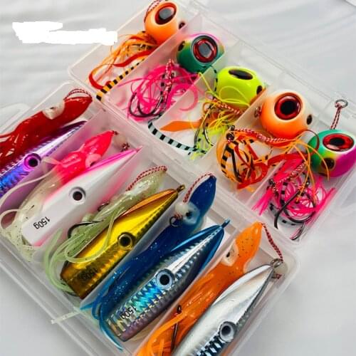 Inchiku Jigging Lures Sliding kabura 5pcs box 150g 120g 100g 80g 60g 40g Slider Snapper/Sea bream Jig head with BKK assist hook