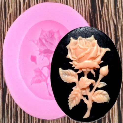 Rose Flower Silicone Molds Cupcake Topper Fondant Mold DIY Cake Decorating Tools Chocolate Gumpaste Candy Clay Mould
