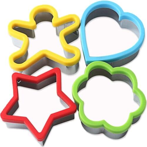 Sandwich Cutter for Kids Lunch Stainless Steel Cookie Biscuit Press Mold Set Metal Bread Mould Toast Breakfast Making Mold