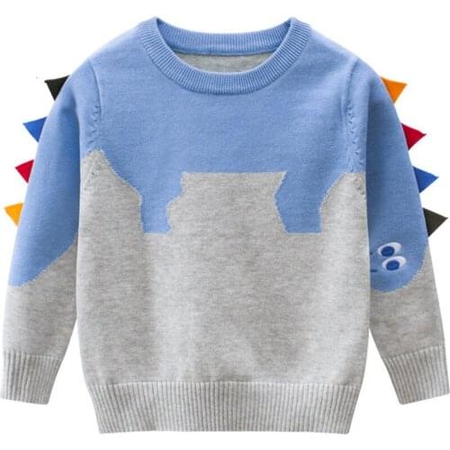 2 3 4 5 6 7 Years Toddler Boys Sweaters Autumn High Quality Cartoon Long Sleeve Pullover Kids Clothes Knitted Sweaters For Boys