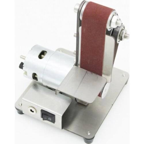 DIY Mini Belt Sander 110-240V Sanding Grinding Sharpening Machine Edge Sharpener 330x25mm Woodworking Metal Grinder Polishing
