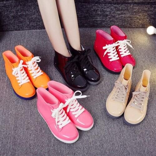 Transparent Rain Boots Waterproof Shoes Fashion Jelly Boats for Women Outdoor Rainy Days Casual Ankle-Calf Work Fishing Bootrf65