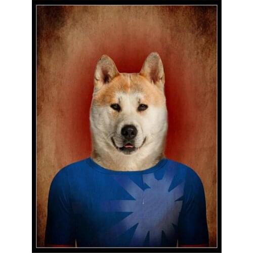 Animal German Shepherd DIY Cross Stitch Embroidery 11CT Kits Needlework Craft Set Cotton Thread Printed Canvas Home Wholesale