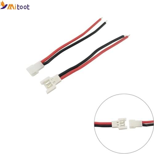 10pcs/lot Battery Cable Male Female For SYMA X5C X5SW Hubsan X4 H107 H107C/D H37 H8 Rc Helicopter (5 Pair)