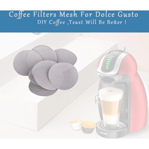 5PCS Filter Mesh Compatible With Dolce Gusto Food Grade Metal Diameter 35MM Stainless Steel Refillable Capsules DIY Coffee Maker
