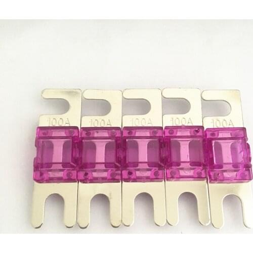 5pcs/lot 20A 30A 40A 50A 60A 80A 100A Nickel Plated Car Audio AFS Fuse MINI ANL Auto Fuse