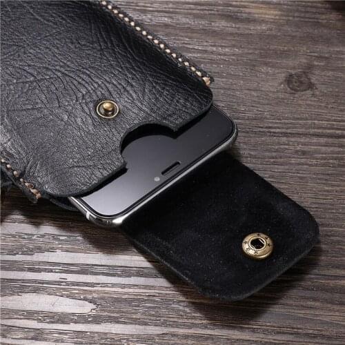 For Nokia 2.1 Belt Clip Holster Case for Nokia 5.1 Plus Cover for Nokia 6.1 Genuine Leather Waist Bag Coque for Nokia 7.1 Case