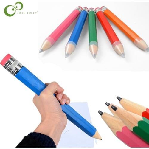 35cm Children Wooden Pencil Large Stationery Novelty Toy Black Lead For DIY Giant Pencil For School office LYQ