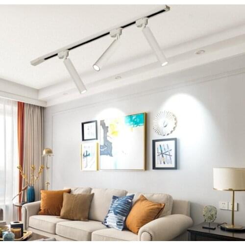 Dimmable COB 10W 15W AC110V 230V 240V track spotlight LED rail spot light lamp COB LED track light