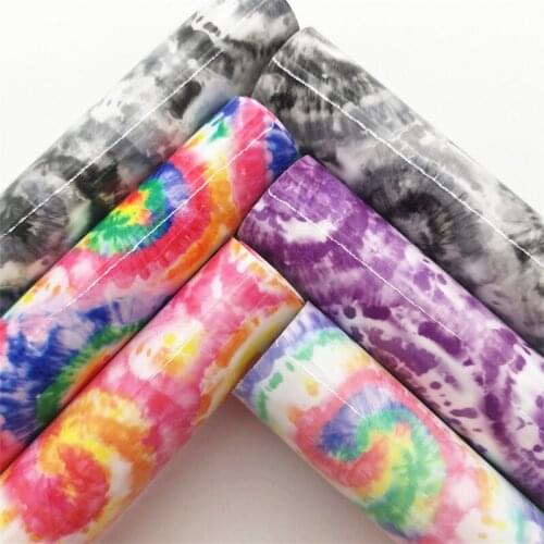 Glossy Patent Smooth Rainbow Whirlpool Synthetic Leather Faux Fabric Sheets Felt Backing Vinyl For Earrings bag Bows DIY GM2300A