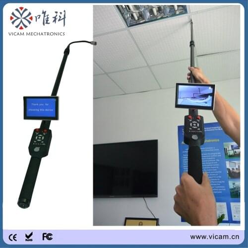 Vicam inspection camera waterproof flexible telescopic pole video inspection camera with DVR and 23mm flexible IR light camera