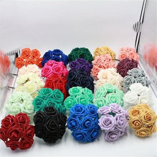 100pcs Diameter 3" 8cm Fake Roses Real Touch Artificial Flowers For Wedding Centerpieces Bridal Bouquets Various Colors
