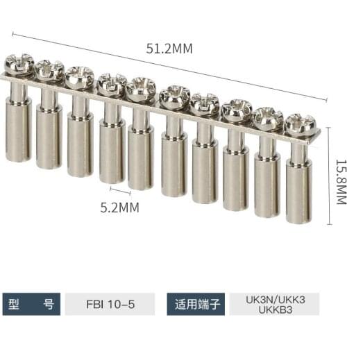 Fixed Bridge UK Type Terminal Block Accessories for UK3 DIN Rail Terminal Blocks FBI 10-5