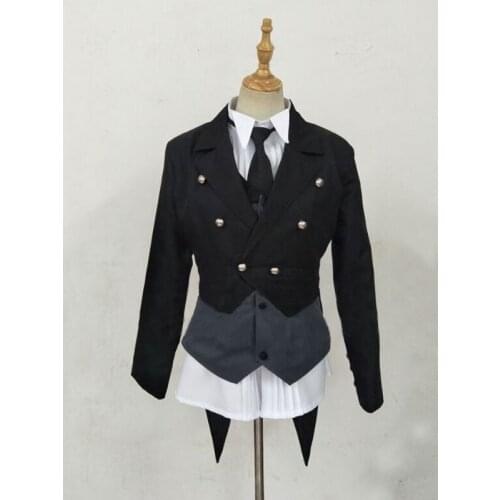 Kuroshitsuji Black Butler Sebastian Michaelis Cosplay costume full sets