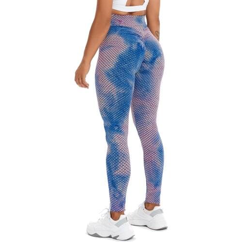 Textured Leggings Fitness Yoga Pants Women High Waist Push Up Booty Workout Scrunch Trousers Gym Girl Running Sports Pants 2021