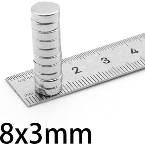 30-300PCS 8x3mm Rare Earth Magnets strong Diameter 8mmx3mm Small Round Magnet disc 8*3mm Permanent Neodymium Magnets 8*3