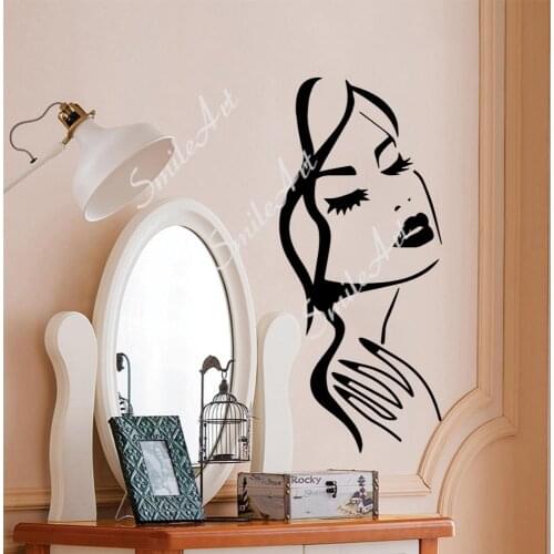 Cartoon Beauty salon Home Decor Wall Stickers For Kids Rooms Mural Custom