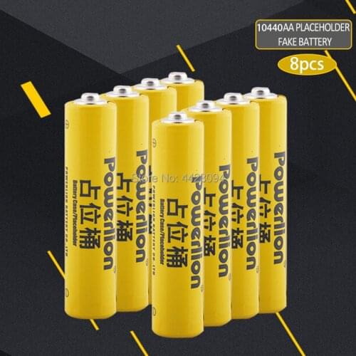 8pcs/lot 10440 li-ion dummy fake battery AAA battery setup dummy cells Placeholder for Lithium iron phosphate battery