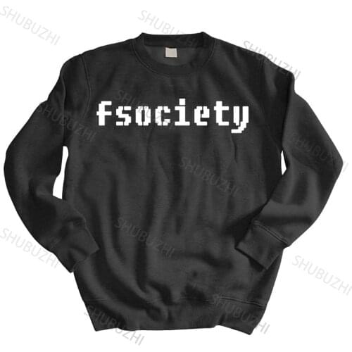 Men streetwear sweatshirt fsociety Hacker Mr Robot Inspired hoodies brand hoodie black autumn clothes drop shipping