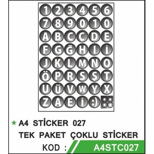 New 2021 Letters Numbers Gülücük motorcycle sticker set high quality foil A4 STİCKER 027 TEK PACKAGE MULTI STİCKER-500x500